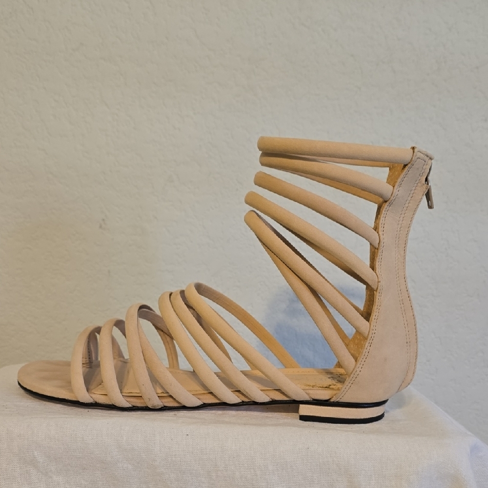 Klub Nico "Jolie" Nude Nubuck Gladiator Sandals. Size 7M Gently Worn - Picture 14 of 16